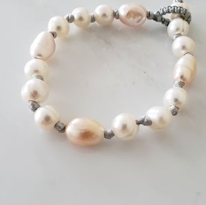 Pearl Bracelet Boho Handmade Freshwater
